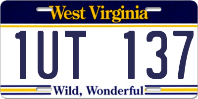 WV license plate 1UT137