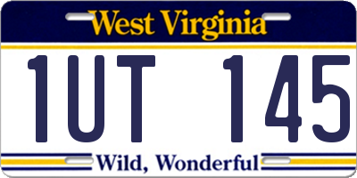 WV license plate 1UT145