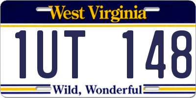 WV license plate 1UT148