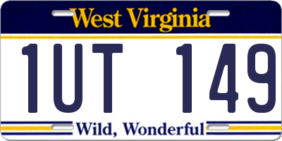 WV license plate 1UT149