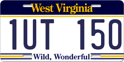 WV license plate 1UT150