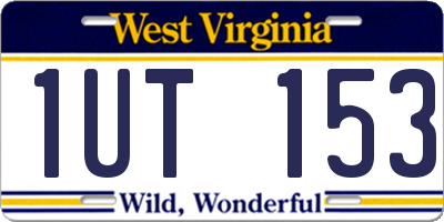 WV license plate 1UT153