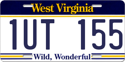 WV license plate 1UT155