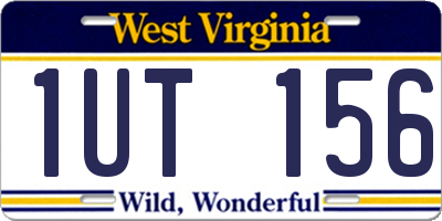 WV license plate 1UT156