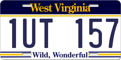WV license plate 1UT157