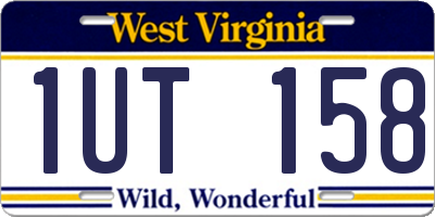 WV license plate 1UT158