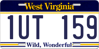WV license plate 1UT159