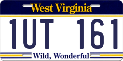 WV license plate 1UT161