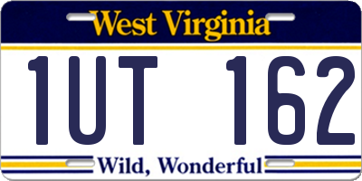 WV license plate 1UT162