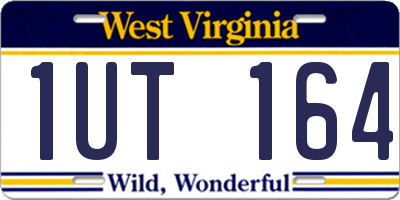 WV license plate 1UT164