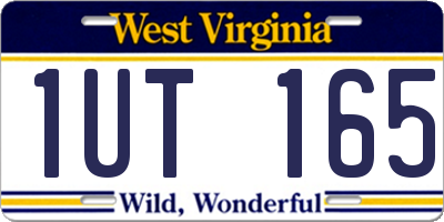 WV license plate 1UT165