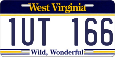 WV license plate 1UT166