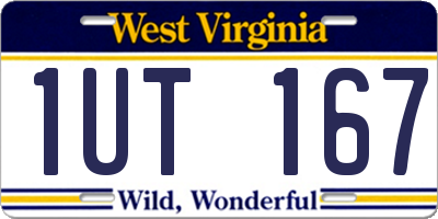 WV license plate 1UT167