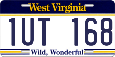 WV license plate 1UT168