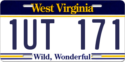 WV license plate 1UT171