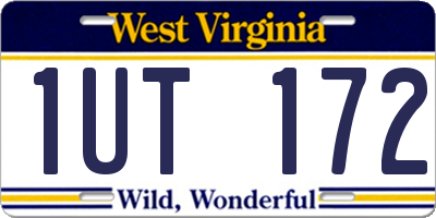 WV license plate 1UT172