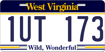 WV license plate 1UT173