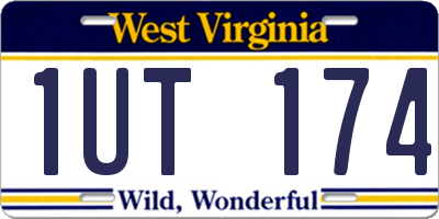 WV license plate 1UT174