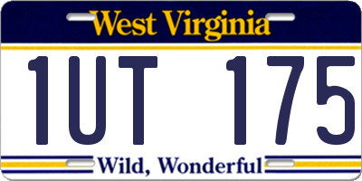 WV license plate 1UT175