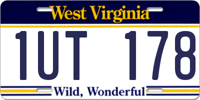 WV license plate 1UT178