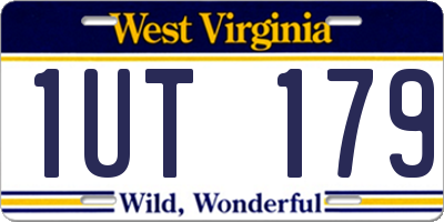 WV license plate 1UT179