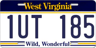 WV license plate 1UT185