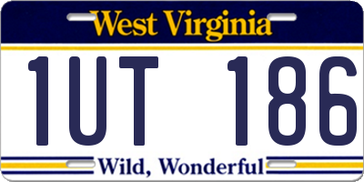 WV license plate 1UT186