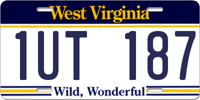 WV license plate 1UT187