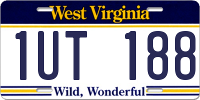 WV license plate 1UT188