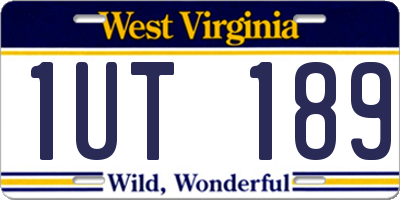 WV license plate 1UT189