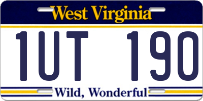 WV license plate 1UT190