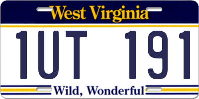 WV license plate 1UT191
