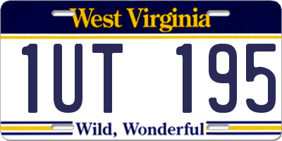 WV license plate 1UT195