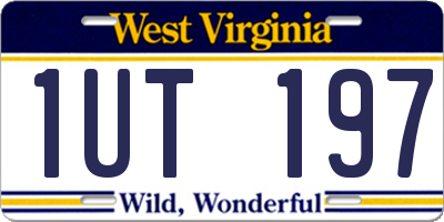 WV license plate 1UT197