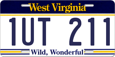 WV license plate 1UT211