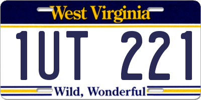 WV license plate 1UT221