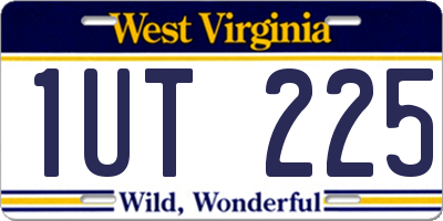 WV license plate 1UT225