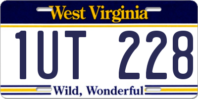WV license plate 1UT228