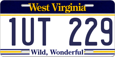 WV license plate 1UT229