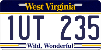 WV license plate 1UT235