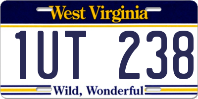 WV license plate 1UT238