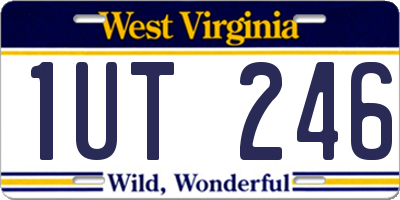 WV license plate 1UT246