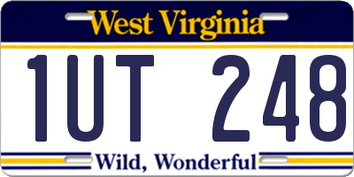 WV license plate 1UT248
