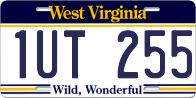 WV license plate 1UT255