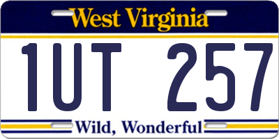 WV license plate 1UT257