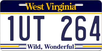 WV license plate 1UT264