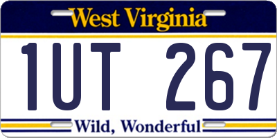 WV license plate 1UT267