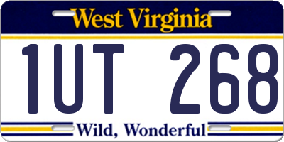 WV license plate 1UT268