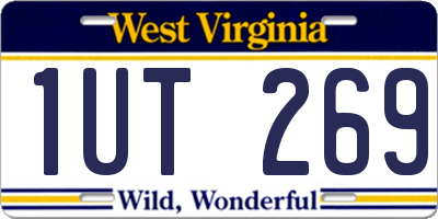 WV license plate 1UT269