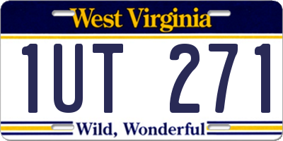 WV license plate 1UT271